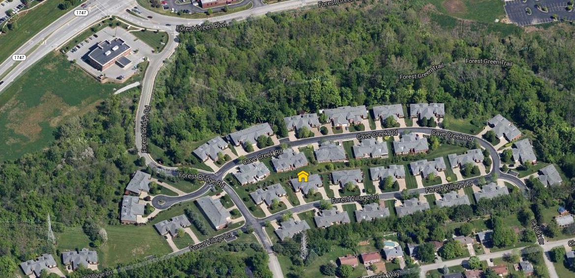Forest Village Patio Homes aerial view