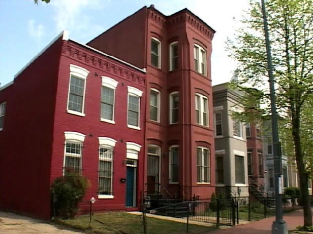 Brick row houses