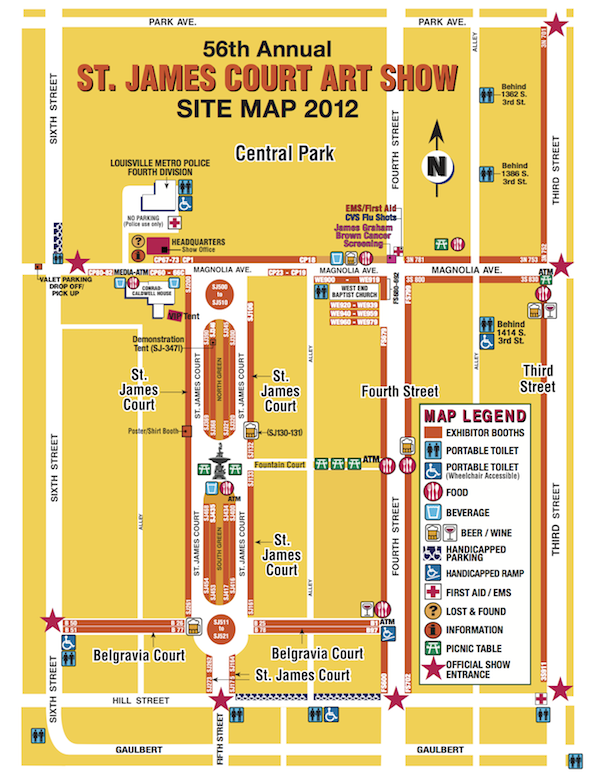 St James Art Show Map 2012