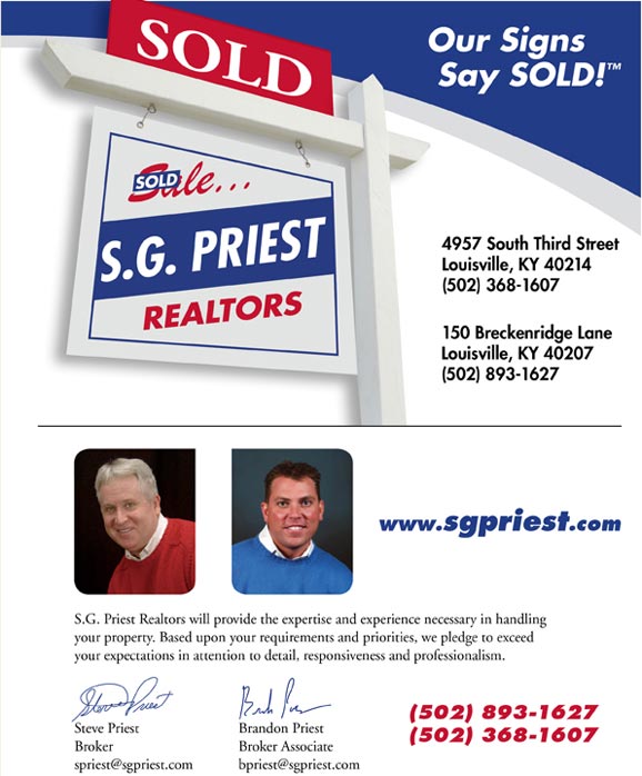 SG Priest Our Signs Say Sold!