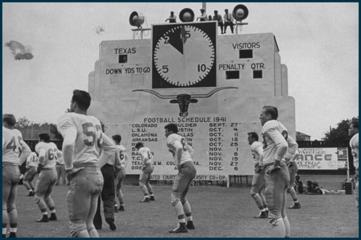 history of college football ut austin class