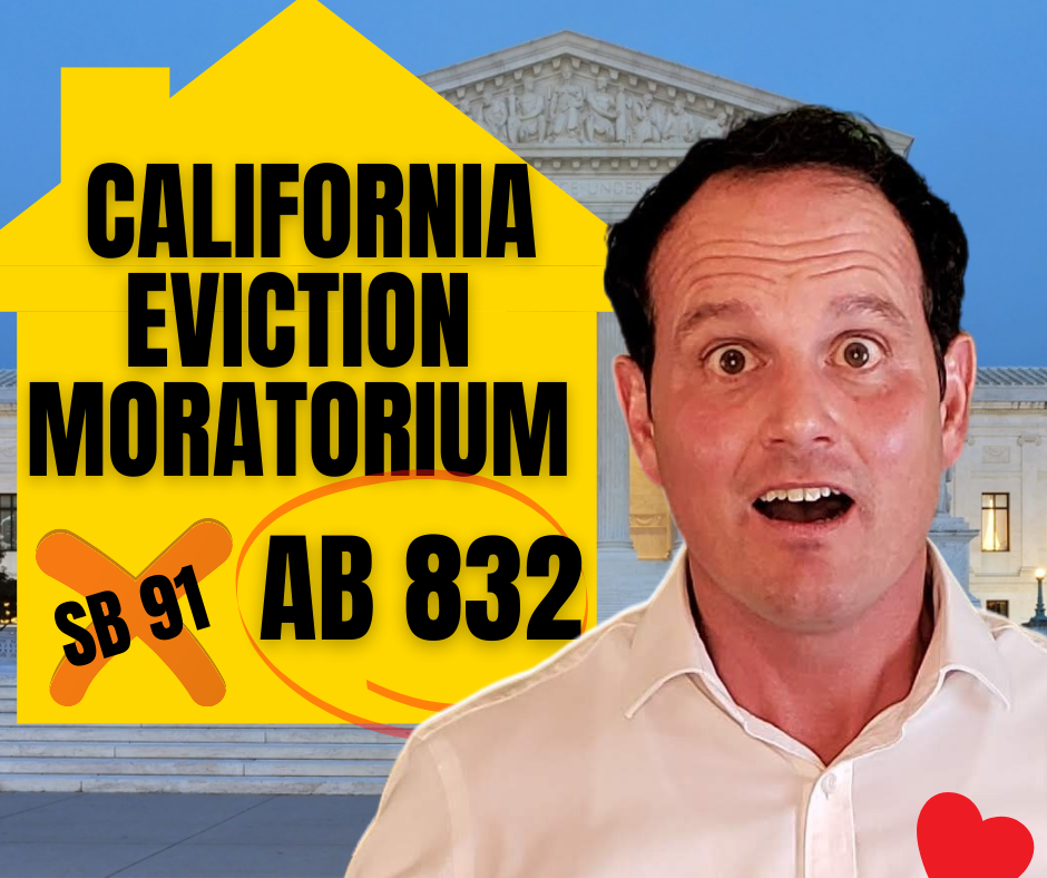 AB 832 California eviction moratorium extension is here!