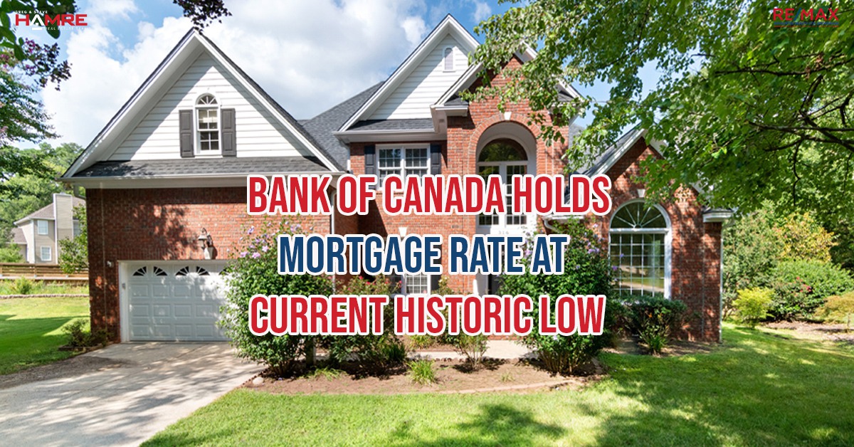 Bank of Canada Holds Mortgage Rate at Current Historic Low
