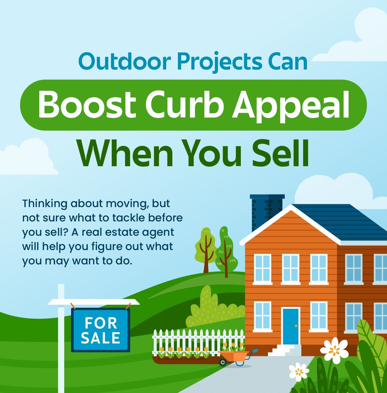 Outdoor Projects Can Boost Curb Appeal When You Sell [INFOGRAPHIC]