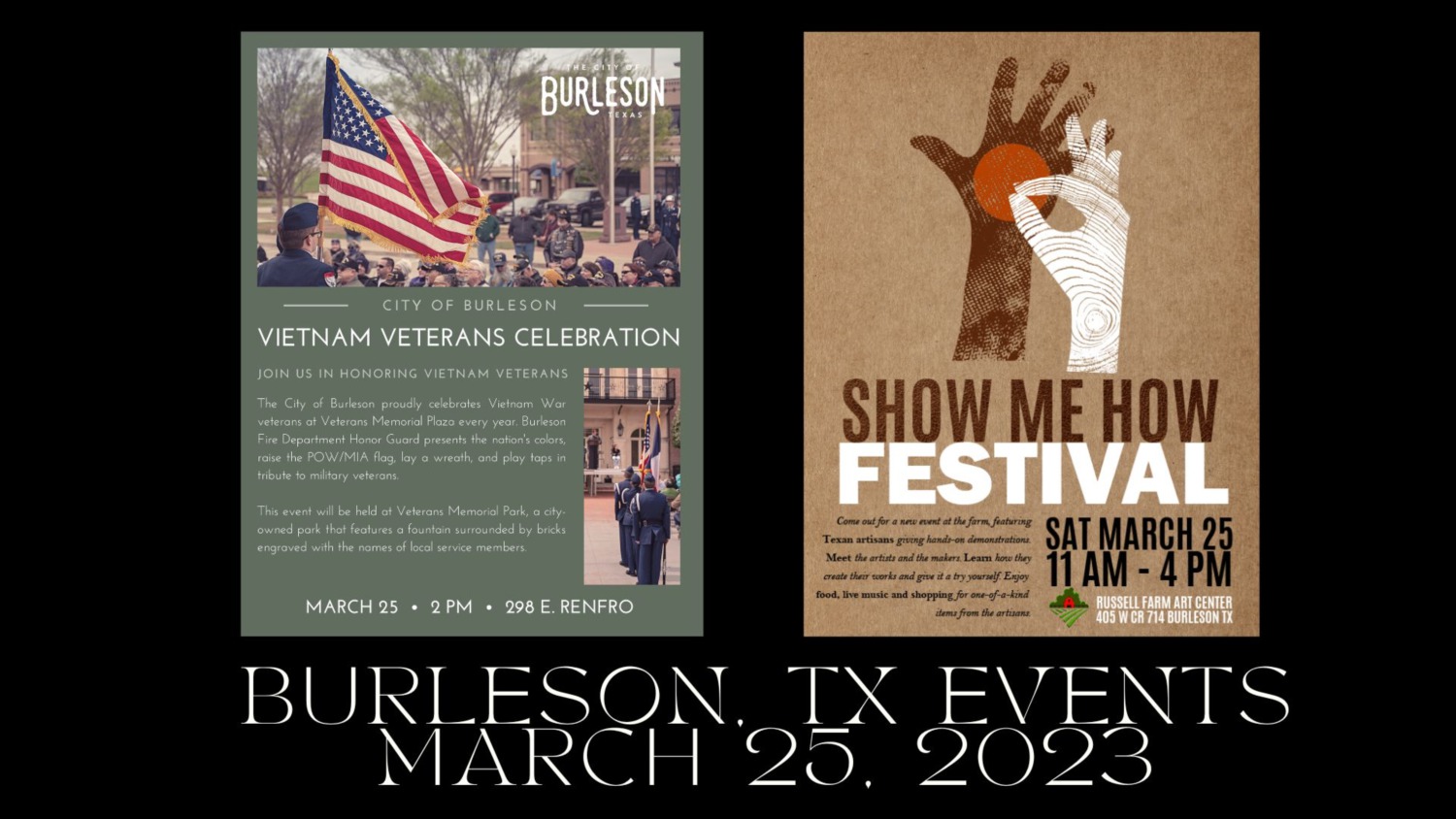 Happening on March 25 in Burleson, TX! Burleson, TX weekend events and