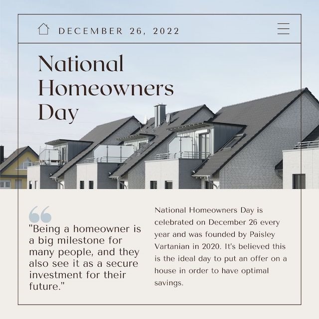 National Homeowners Day