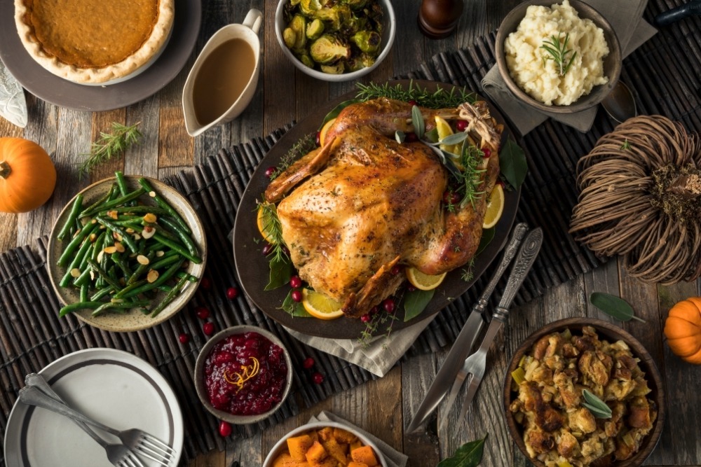 Homemade thanksgiving dinner for two