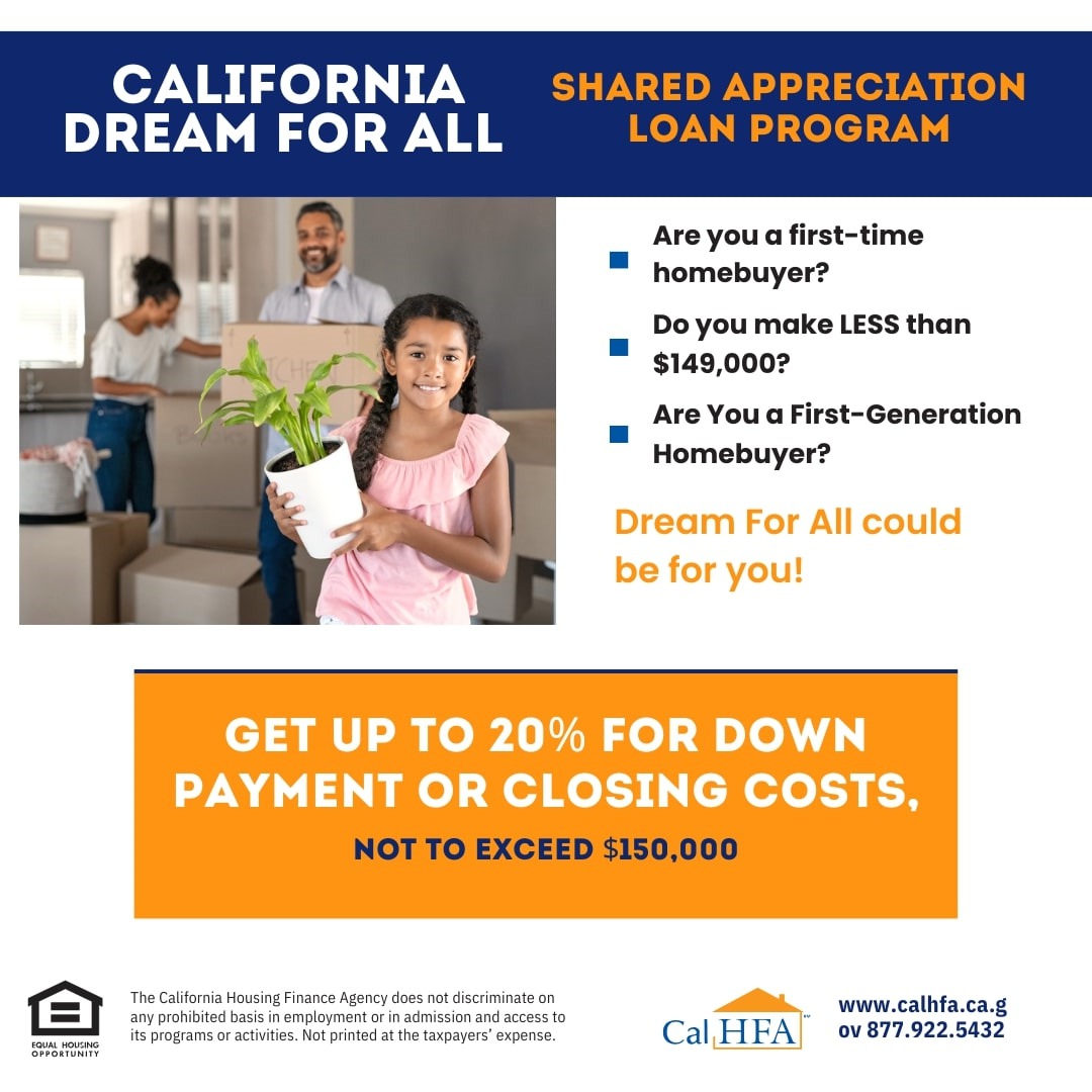 Unlock Your Path To Homeownership With CalHFA's Dream For All Program