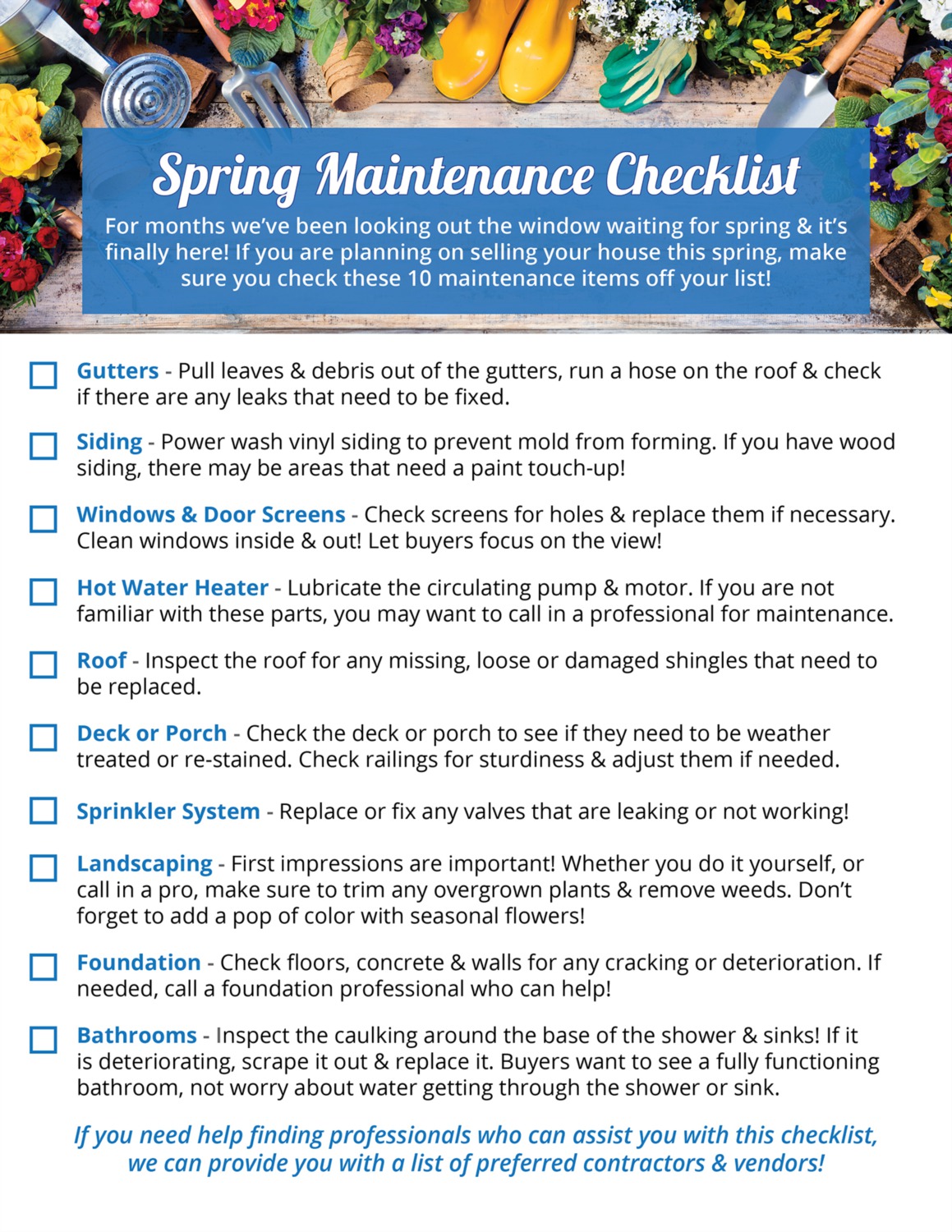 taste of home spring cleaning checklist
