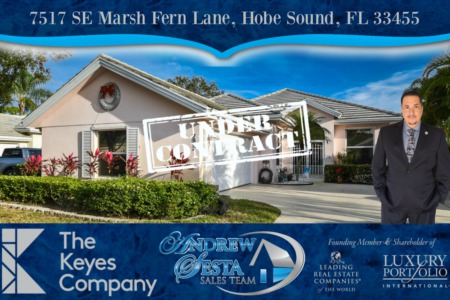 Another Hobe Sound Florida Home Under Contract
