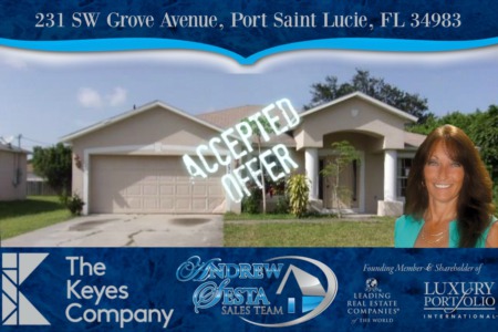 Another Port Saint Lucie Florida Home Under Contract 