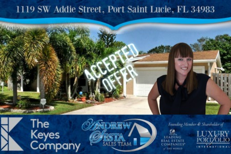 Another Port Saint Lucie Florida Home Under Contract 1119 SW Addie St