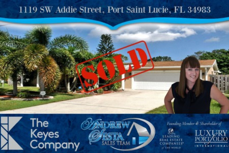 Port Saint Lucie Home Sold And Closed on Addie St