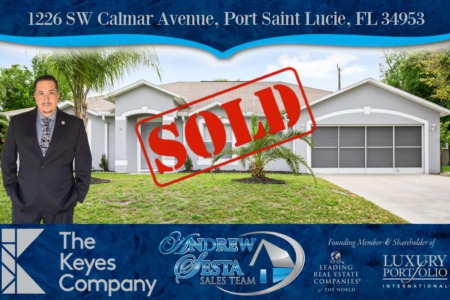 Antother Port Saint Lucie Home Sold And Closed- Realtor Andrew Sesta