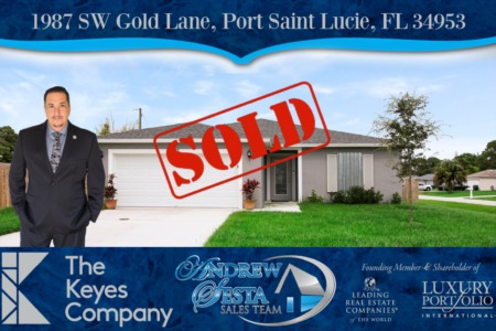 ANOTHER PORT ST LUCIE HOME UNDER CONTRACT-1987 GOLD LANE
