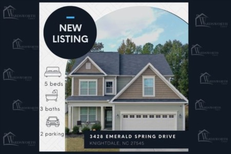 New Listing 5428 Emerald Spring Dr Knightdale NC 27587