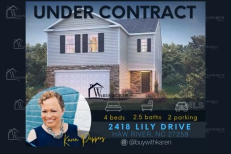 Congratulations Karen Peppers and Client on Another Successful Home Under Contract!