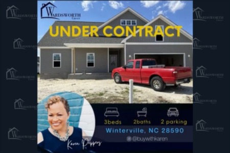 Exciting News! Karen Peppers Gets Property Under Contract in Winterville, NC!