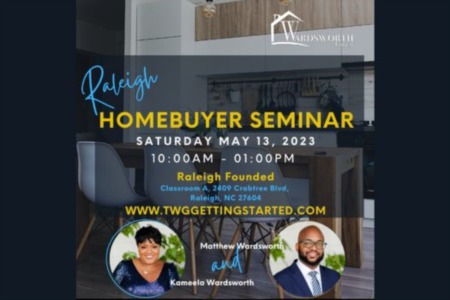 Attention Raleigh homebuyers! The Wardsworth Group Homebuyers Seminar is back in #Raleigh! Don't Miss! Are you ready to take the first step towards homeownership?