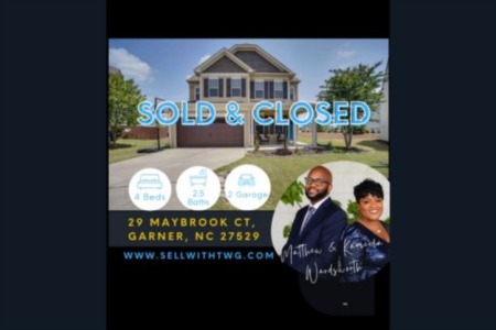 Celebrating another successful SOLD & CLOSED deal in #Garner by the powerful Realtor couple, Kameela & Matthew Wardsworth. #Congratulations!