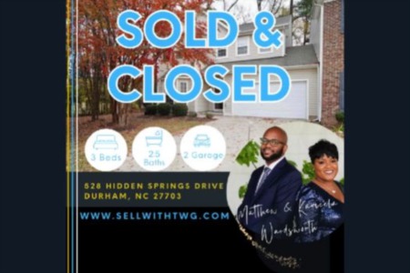Woohoo! Another house SOLD & CLOSED! TWG is on a roll!  Big shoutout to Kameela & Matthew!
