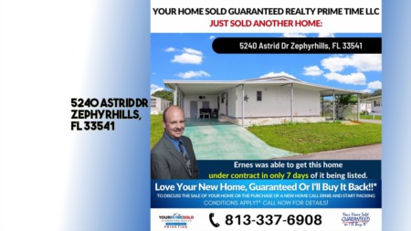 Just Sold 5240 Astrid Dr Zephyrhills, FL 33541