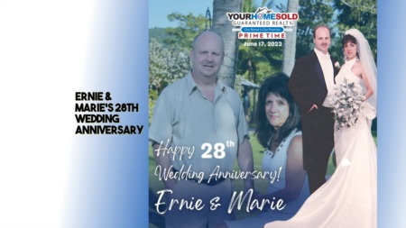 Happy 28th Wedding Anniversary, Ernie and Marie