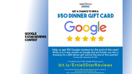 Google Ernie 5 Star Reviews Contest