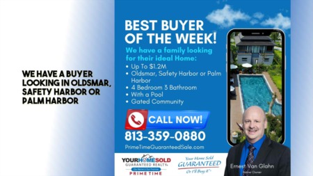 We have a buyer looking in Oldsmar, Safety Harbor or Palm Harbor