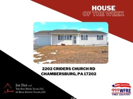House of the Week- 2202 Criders Church Rd Chambersburg, PA
