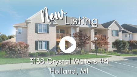 NEW LISTING | 3138 Crystal Waters #4, Holland MI 