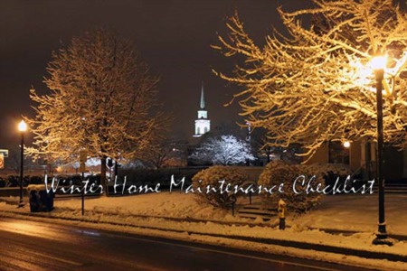 Winter Home Maintenance Checklist 