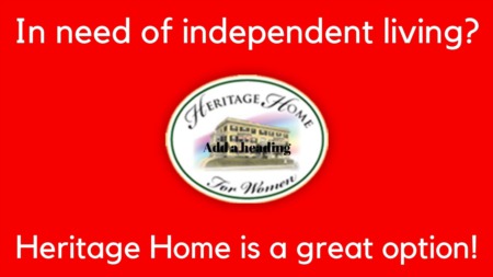 Heritage Home for women - a great independent living option! 