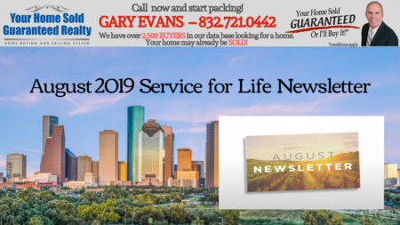 Katy Real Estate - Gary Evans - August Newsletter