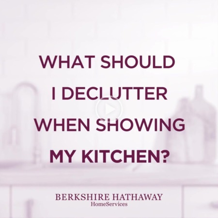 What should I declutter when showing my kitchen?