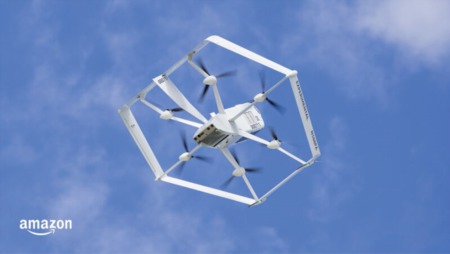 AMAZON AIR DRONE DELIVERY STARTS SERVICE