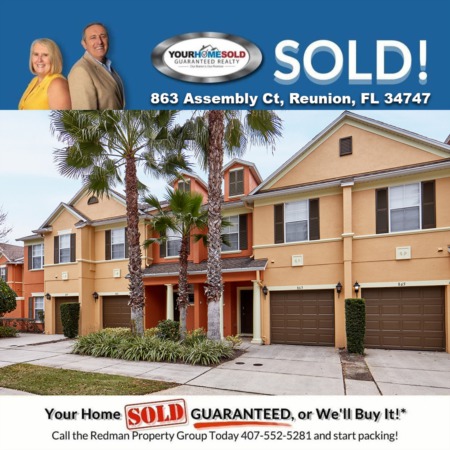SOLD - 863 Assembly Ct, Reunion, FL 34747