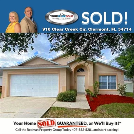 SOLD - 910 Clear Creek Cir, Clermont, FL 34714