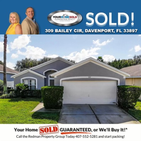 SOLD - 309 Bailey Cir, Davenport, FL 33897