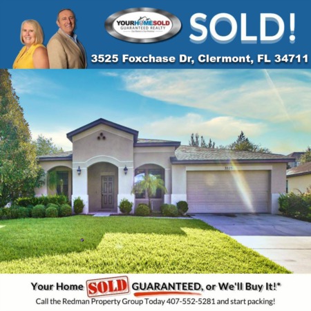 SOLD - 3525 Foxchase Dr, Clermont, FL 34711