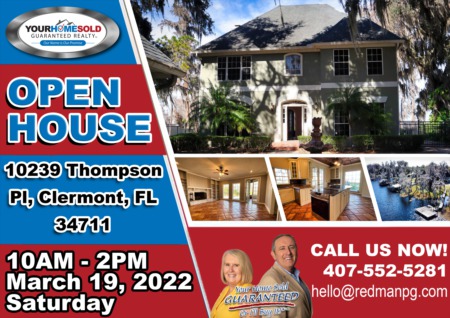 OPEN HOUSE - 10239 Thompson Pl, Clermont, FL 34711