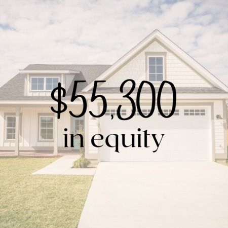 $55,300 in equity