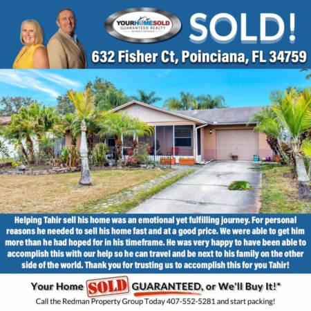 SOLD - 632 Fisher Ct, Poinciana, FL 34759