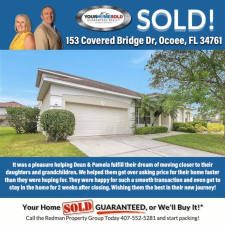 SOLD - 153 Covered Bridge Dr, Ocoee, FL 34761