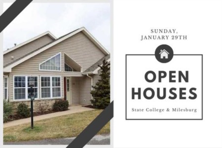OPEN HOUSES - Sunday, January 29th, 2023