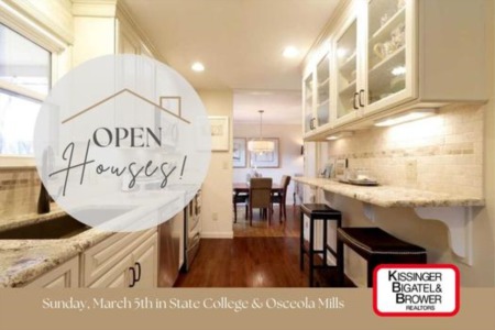 OPEN HOUSES - Sunday, March 5th, 2023