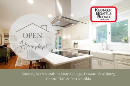 OPEN HOUSES - Sunday, March 26th, 2023