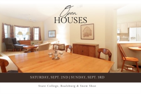 OPEN HOUSES -Saturday & Sunday, September 2nd & 3rd, 2023