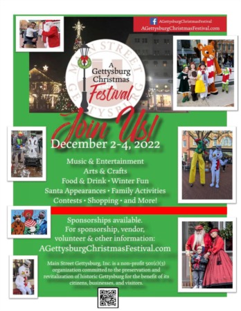 Gettysburg Christmas Festival 2-4 Dec 2022