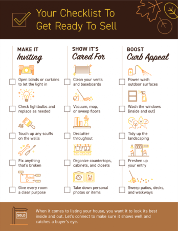 Your Checklist To Get Ready To Sell